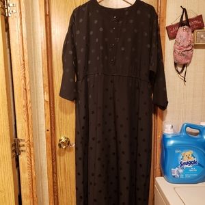 Black Dress with black polka-dots